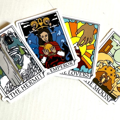 Tarot card stickers