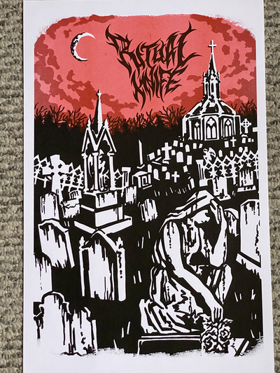 RITUAL KNIFE - Riso Print by Damian Booth