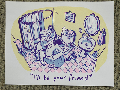 FRIEND - Riso Print by Damian Booth