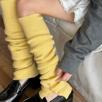Button slit over-knee leg warmers - Thumbnail 3