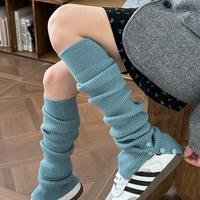 Button slit over-knee leg warmers - Thumbnail 4