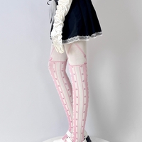 Sweet cute girl anime pink suspender tights - Thumbnail 3