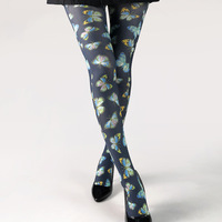 Y2k subculture butterfly print tights - Thumbnail 1