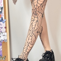 Alternative spider web punk tights - Thumbnail 2