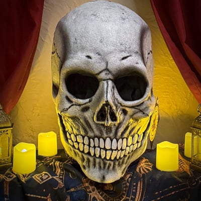 Mister skulch white -- full head latex halloween mask -- factory edition