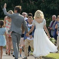 Ankle Length Wedding Dress,Informal Wedding Dress ,Short Sleeve Wedding Gown - Thumbnail 1