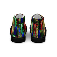 Glass Forest Womens high top canvas shoes - Thumbnail 7