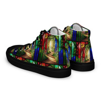 Glass Forest Womens high top canvas shoes - Thumbnail 5