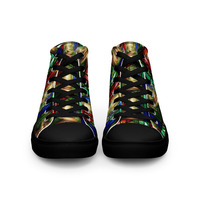 Glass Forest Womens high top canvas shoes - Thumbnail 6