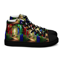 Glass Forest Womens high top canvas shoes - Thumbnail 8