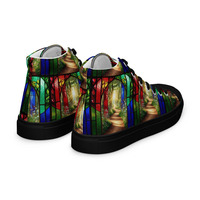 Glass Forest Womens high top canvas shoes - Thumbnail 9