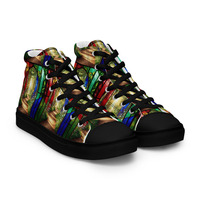 Glass Forest Womens high top canvas shoes - Thumbnail 10