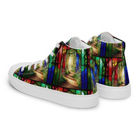 Glass Forest Womens high top canvas shoes - Thumbnail 13