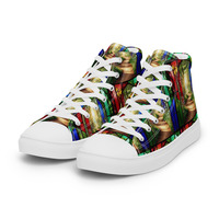 Glass Forest Womens high top canvas shoes - Thumbnail 1