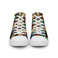Glass Forest Womens high top canvas shoes - Thumbnail 14