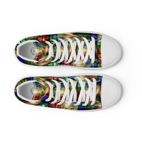 Glass Forest Womens high top canvas shoes - Thumbnail 15