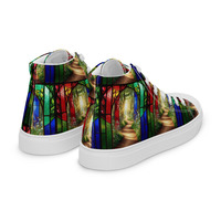 Glass Forest Womens high top canvas shoes - Thumbnail 17