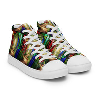 Glass Forest Womens high top canvas shoes - Thumbnail 11