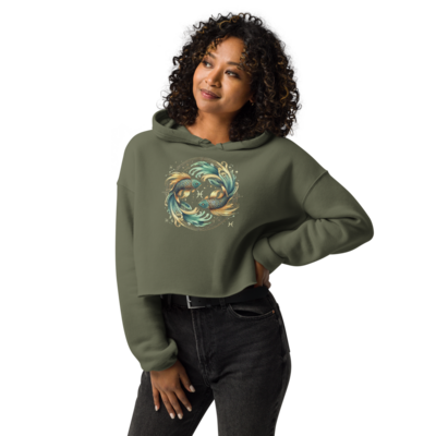 Pisces Zodiac series Crop Hoodie