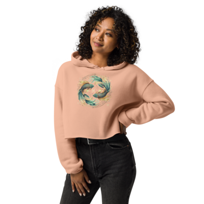 Pisces zodiac series crop hoodie