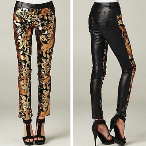 Gold Sequin Pants