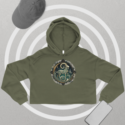 Capricorn Zodiac series Crop Hoodie