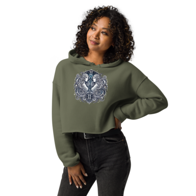 Gemini zodiac series crop hoodie