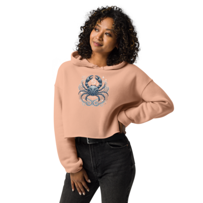 Cancer zodiac series crop hoodie
