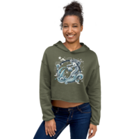 Aquarius Zodiac series Crop Hoodie - Thumbnail 3