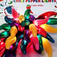 Christmas Holiday- LED Chili Pepper string lights - 50 Peppers per string - - 13.5 ft - free ship - Thumbnail 4