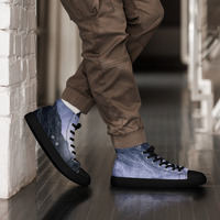 Lightning Storm Mens high top canvas shoes - Thumbnail 2