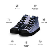 Lightning Storm Mens high top canvas shoes - Thumbnail 4
