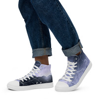 Lightning Storm Mens high top canvas shoes - Thumbnail 7