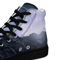 Lightning Storm Mens high top canvas shoes - Thumbnail 8