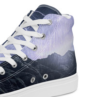 Lightning Storm Mens high top canvas shoes - Thumbnail 10
