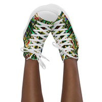 Stained Glass Womens high top canvas shoes - Thumbnail 7