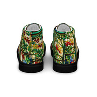 Stained Glass Womens high top canvas shoes - Thumbnail 11