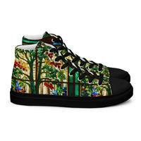 Stained Glass Womens high top canvas shoes - Thumbnail 15