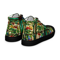 Stained Glass Womens high top canvas shoes - Thumbnail 16