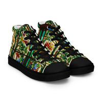 Stained Glass Womens high top canvas shoes - Thumbnail 17