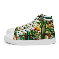Stained Glass Womens high top canvas shoes - Thumbnail 18