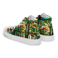 Stained Glass Womens high top canvas shoes - Thumbnail 20