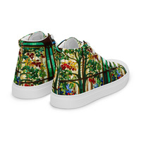 Stained Glass Womens high top canvas shoes - Thumbnail 25
