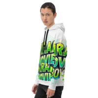 Viral Movie Bow Static All Over Unisex Hoodie - Thumbnail 2