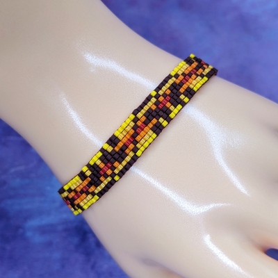 Pixel bracelet - fall leaves