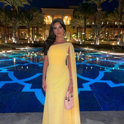 Simple a line chiffon yellow prom dresses,formal gown - Thumbnail 3