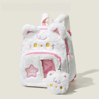 Fluffy kitty cat backpack