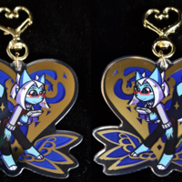 Hot Gold Stamped Keychain - Lawrence The Somali Cat - Thumbnail 1