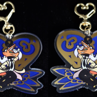 Hot Gold Stamped Keychain - Trevor The Android Maned Wolf - Thumbnail 1