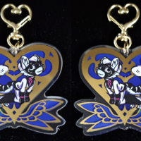 Hot Gold Stamped Keychain - Shuji The Sumatran Tiger - Thumbnail 1